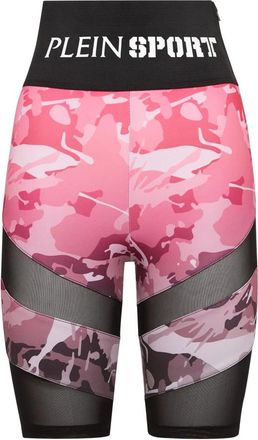Plein Sport Sport Leggings - Dames - Korte sportbroeken - Roze - S - Polyester - Fitness