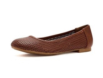 S&ouml;fft Tamika Womens Flat Shoes Brown/Cognac : 9.5 B - Medium, Faux Leather