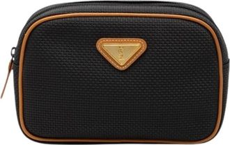 Saint Laurent Pre-owned Clutches, female, Black, Size: ONE SIZE Pre-owned Coated Canvas Pouch