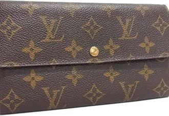 Louis Vuitton Monogram Brown Pvc Leather Long Wallet (Bi-Fold) (Pre-Owned)