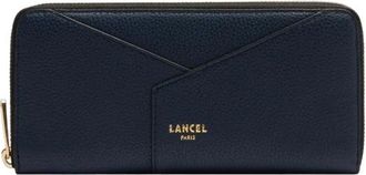 Lancel Enveloppe Long Zip Wallet - Dames - Portefeuilles - Blauw - ONE Size - Leer - Accessoires