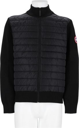 Canada Goose Black Quilted Front Panel Wool Jacket