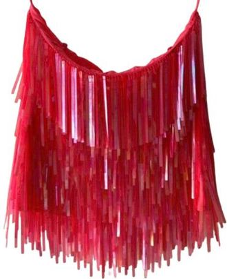 Max Mara Red Sequin Mini Skirt Size S