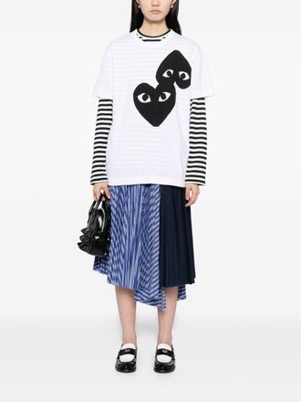 Comme Des Gar&ccedil;ons Black Heart Graphic T-shirt - White