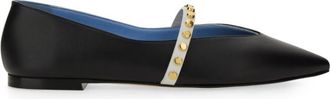 Alexander McQueen Black Studded Ballet Flats