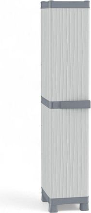 Terry Armadio portascope alto in materiale termoplastico resistente alla pioggia con 6 vaschette interne regolabili grigio chiaro