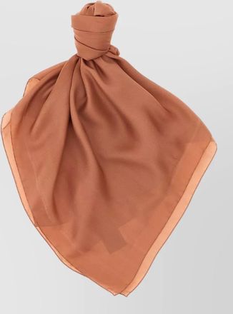 Saint Laurent cassandre square scarf sheer lightweight rolled edges
