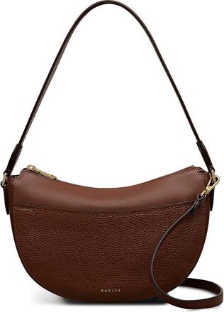 Radley London Portland Way Small Zip Top Leather Shoulder Bag in Cherrywood at Nordstrom Rack