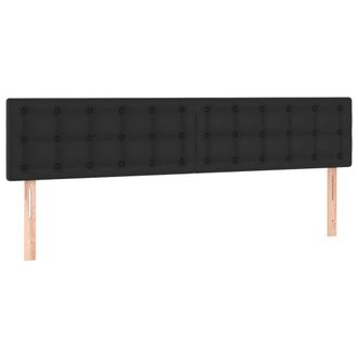 vidaXL Cabecero Con Led Cuero Sint&eacute;tico Negro 180x5x78/88 Cm Vidaxl