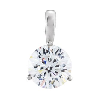 Diamond2Deal 14k White Gold 5/8 CT Lab-Grown Diamond Pendant