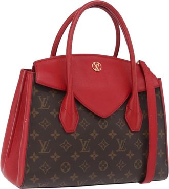 Louis Vuitton Florine Monogram Canvas And Leather Brown Canvas Handbag (Pre-Owned)