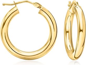 Ross-Simons Italian 3mm 18kt Yellow Gold Hoop Earrings