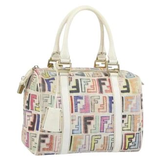 Fendi Pre-owned Handbags, female, Multicolor, Size: ONE SIZE Pre-owned Plastic Zucca Canvas Hand Bag
