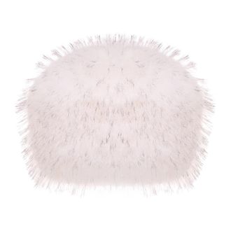 Cesare Gaspari Faux Fur Wintermuts - Dames - Hoeden - Wit - ONE Size - Leer - Accessoires