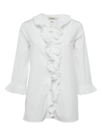 Max Mara ruffle buttoned shirt - White