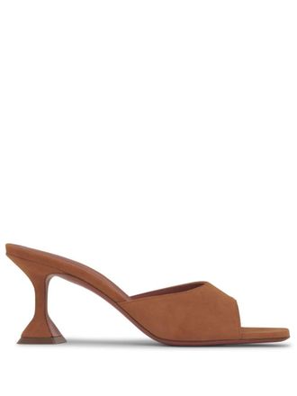 Amina Muaddi Mules Lupita 70mm - Marrone
