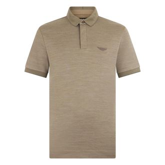 HUGO BOSS Hugo, Polo Shirts, male, Beige, Size: 2XL Short-sleeve Polo