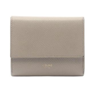 Celine Pre-owned Wallets, female, Beige, Size: ONE SIZE Pre-owned Small Trifold Wallet