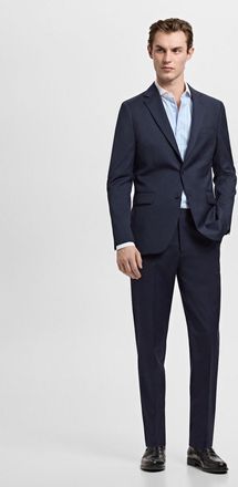 Mango Camicia completo slim-fit stampa righe celeste - Uomo - XXL - MANGO MAN