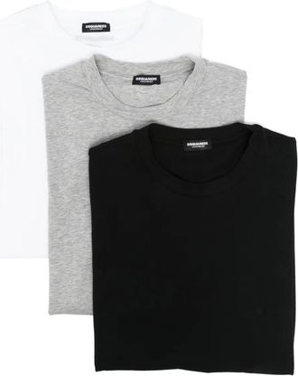 Dsquared2 Set di 3 T-shirt girocollo - Nero