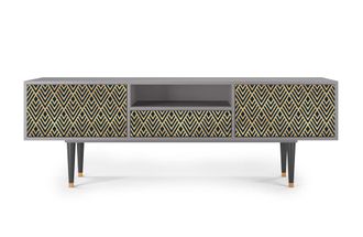 StoryZ Mueble de TV azul 2 cajones y 1 puerta L 170 cm