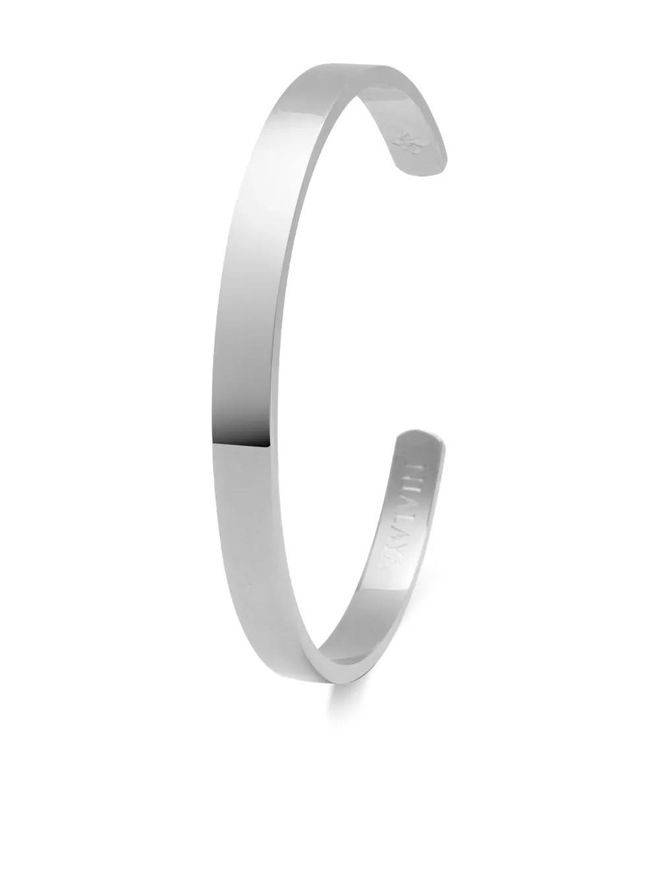 logo-engraved bracelet - Silver