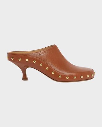 Chlo&eacute; 55mm Junie Leather Mules