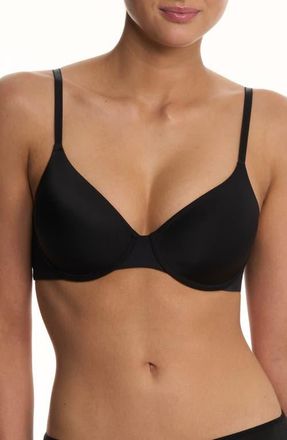 Natori EverFit Seamless Convertible T-Shirt Bra in Black at Nordstrom, Size 38Ddd