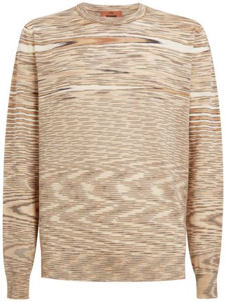 Missoni slub crew-neck jumper - men - Cashmere - 48 - Brown