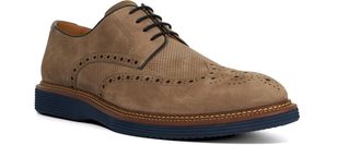 Dune London Mens Benidictus - Nubuck Lace-Up Brogues - Grey Leather - Size UK 11