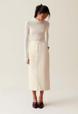 Claudie Pierlot Jupe midi beige clair