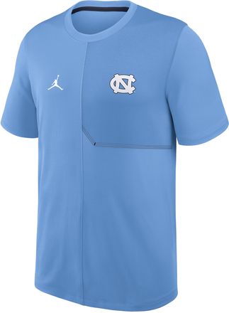 Nike Jordan Mens North Carolina Sideline Coach Jordan Brand Dri-FIT College Top in Blue | 0JB2195UNCN-GQK
