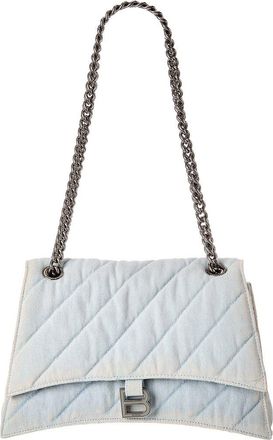 Balenciaga Crush Medium Denim Shoulder Bag