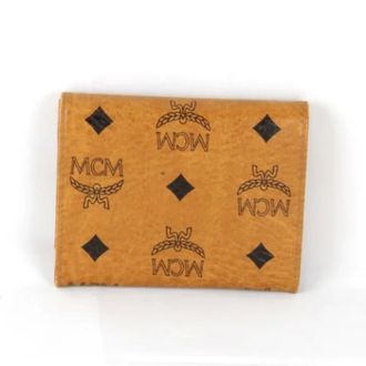 MCM Pre-owned Wallets, female, Brown, Size: ONE SIZE Pre-owned Leather Wallet