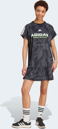 adidas T-Shirt ADIDAS SPORTSWEAR W TIRO Q3 DRE, Damen, Gr. XL, bunt (multco, carbon, schwarz), Obermaterial: 100% Polyester, Rundhals, Shirts T-Shirt, locker