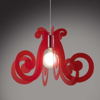 Linea Zero Linea Zero - L&aacute;mpara De Suspensi&oacute;n En Plexigl&aacute;s Mizar Rojo Di&aacute;metro 64x H41 Cm
