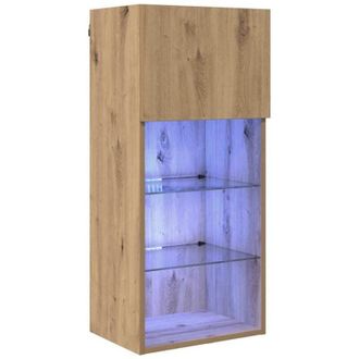 vidaXL Mueble de TV Montado en la Pared Roble artesanal vidaXL