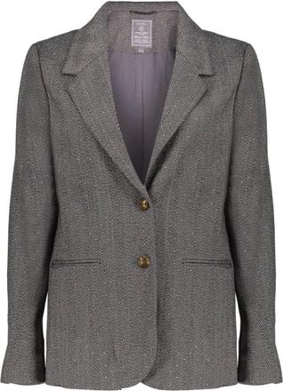 Geisha Dames, Jassen, Grijs, Maat: M Leer