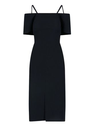 Victoria Beckham Midi Bandeau Dress - Black