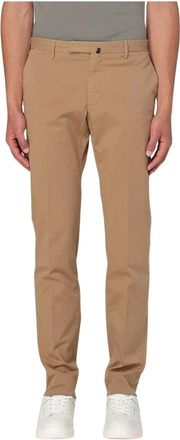 Incotex Broeken, Heren, Beige, M, Stijlvolle Slim Fit Chinos