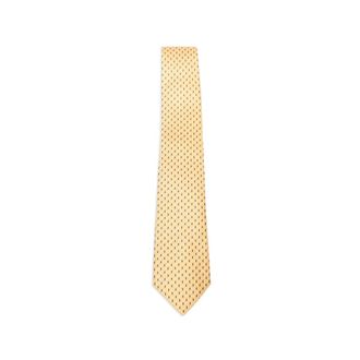Canali Ties, male, Yellow, Size: ONE SIZE Patterned Pointed Tip Tie