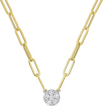 Rina Limor 14K 0.49 Ct. Tw. Diamond Paperclip Chain Necklace
