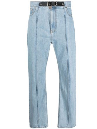 J.W.Anderson padlock-detail straight-leg jeans - Blue