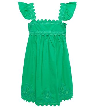 Juliet Dunn Baby Doll embroidered cotton minidress