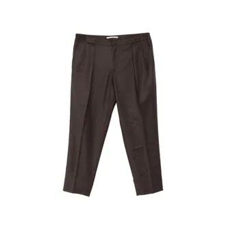 BRIGLIA 1949 Portobellos Pleated Pressed-crease Trousers