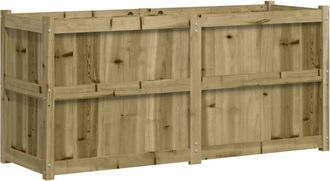 vidaXL Jardinera De Madera De Pino Impregnada 150x50x70 Cm Vidaxl