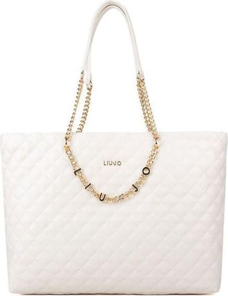 Liu Jo Womens Tote Bag Cream Polyurethane - Tote-Bags