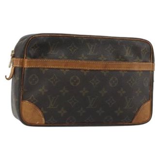 Louis Vuitton Pre-owned Monogram Clutch Bag - Dames - Pre-owned - Bruin - Maat: ONE Size Leer