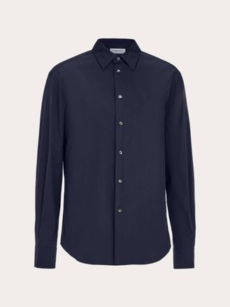 Ferragamo Men Slim fit shirt Blue