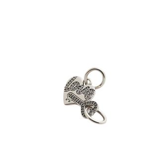 Pandora Accessoires, Dames, Grijs, ONE Size, Leer, Splitsbaar Hart & Sleutel Dangle Bedel